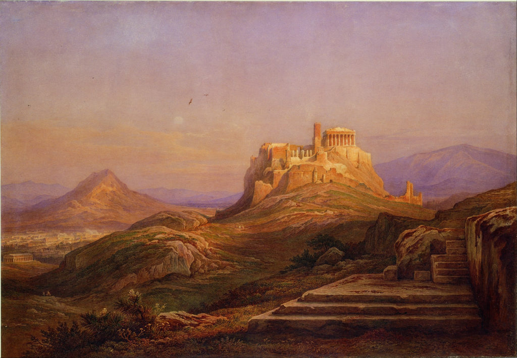 Rudolf Müller - View of the Acropolis from the Pnyx