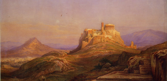Rudolf Müller - View of the Acropolis from the Pnyx